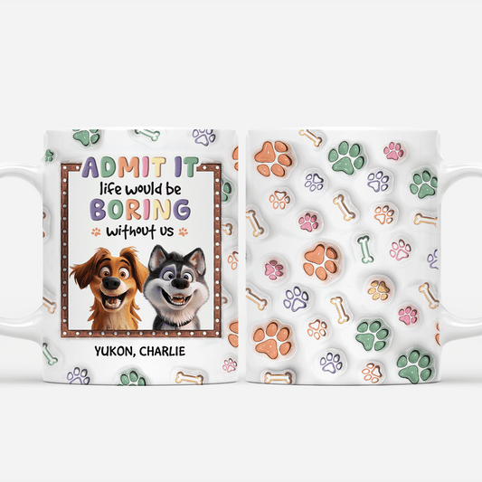 3873MUS1 personalized dog gifts for owners 3d printing effect coffee mug_ 3873MKN5C