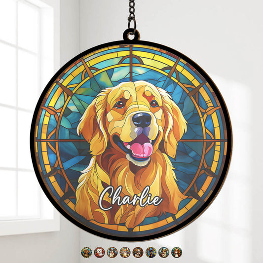 3879UUS1 personalized window hanging suncatcher ornament best gifts for dog lovers 3879U5H5C