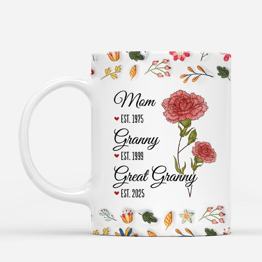 3881MUS1 personalized gifts for mothers day floral 3d printing effect mug 3881M8L7A_34f02f72 6542 42ba 9385 e6816caf3c71