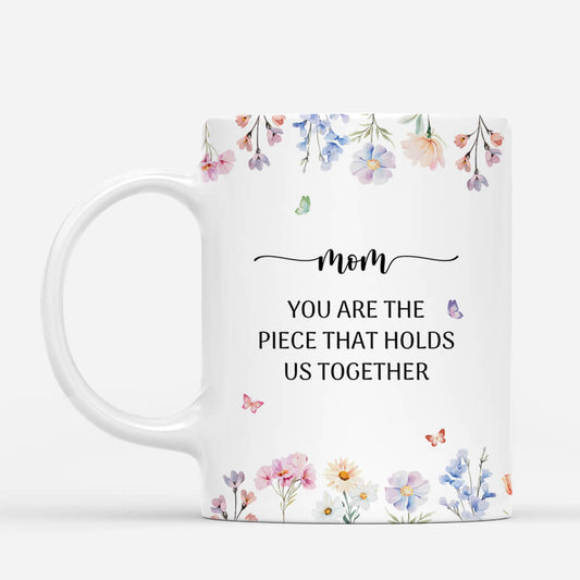 3883MUS2 personalized mom grandma mug mom you are the piece that holds us together 3883M8I5A
