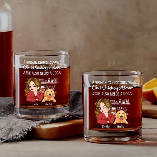 3902IUS1 custom dog mom gifts funny whiskey glass for women 3902I3M8C