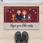 3914DUS2 personalized cat person gifts_ hope you like cats doormat_ 3914DTM0D