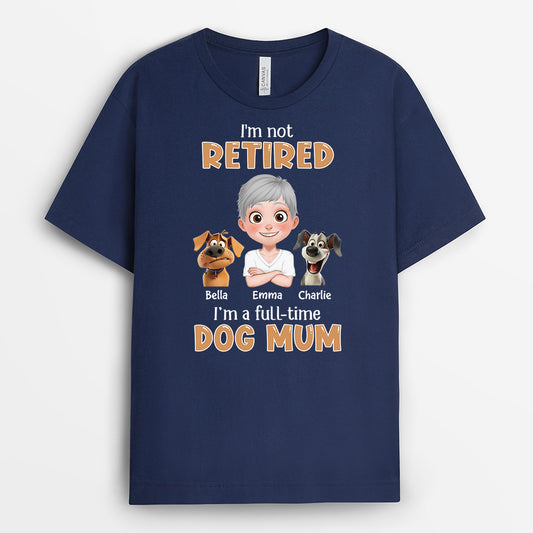 3933AUS2 personalized dog mom t shirt funny retirement gifts for her 3933A6M0C