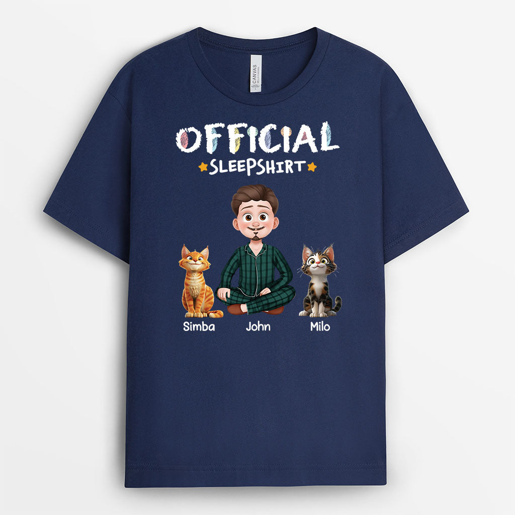 3939AUS2 personalized cat sleep shirt shirts for cat lovers 3939A8V0D