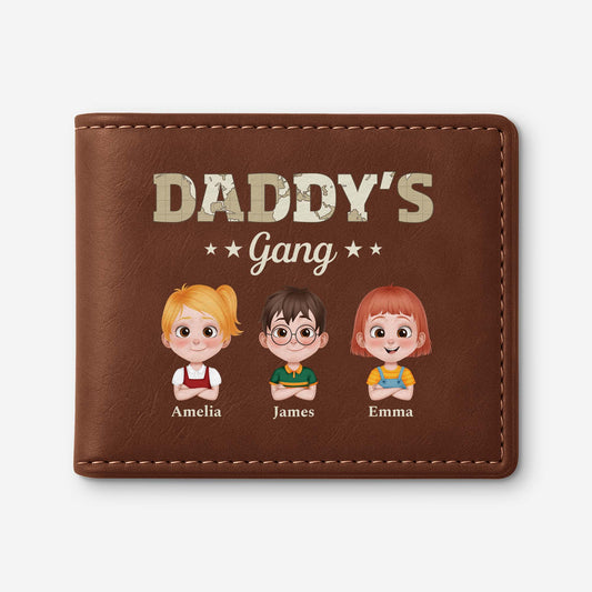3942JUS1 personalized leather wallet useful gifts for dad_ daddys gang 3942J5T0B