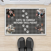 3947DUS2 personalized dog lover gifts dogs in charge doormat 3947DKI5D