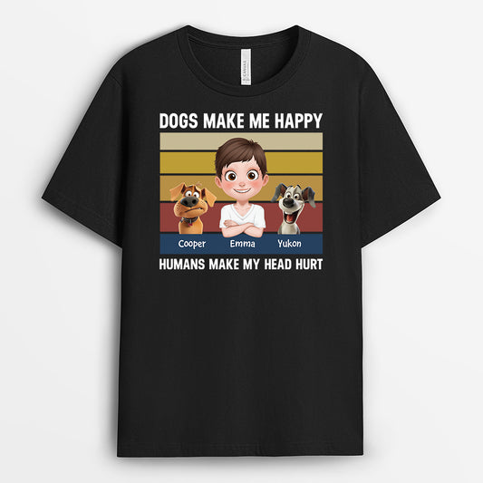 3958AUS1 personalized dog shirts dogs make me happy humans make my head hurt 3958A8L0C