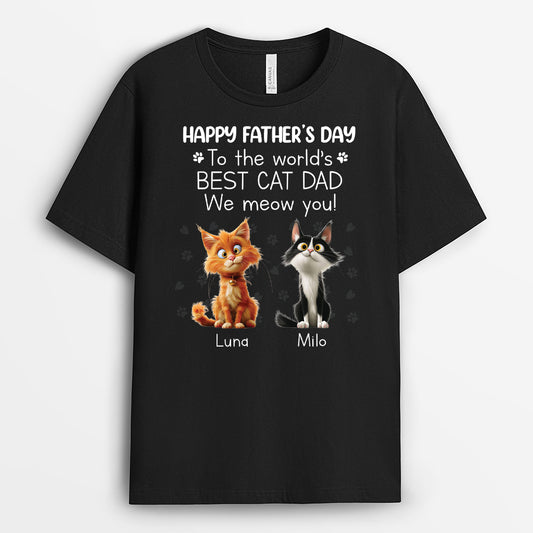 3969AUS1 customized fathers day shirts funny cat lover gifts for men 3969A8T5D