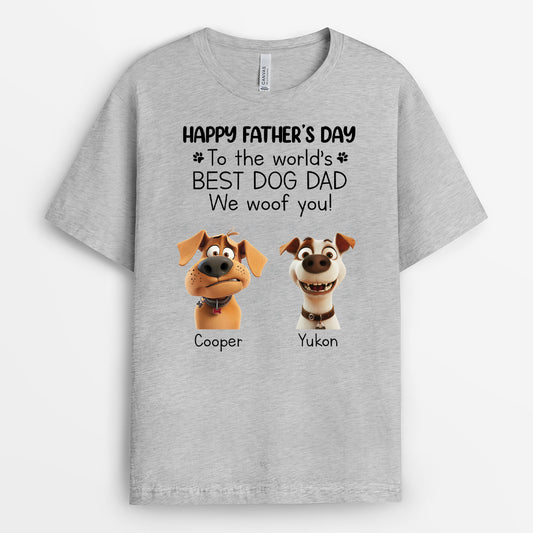 3969AUS2 personalized fathers day shirts funny dad gifts from the dog 3969A8T5C