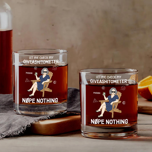 3974IUS1 custom_ whiskey glass for women let me check my giveashitometer 3974IKT8A