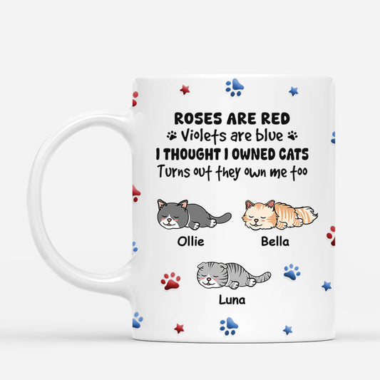 3979MUS1 personalized cat mug roses are red violets are blue cat mug 3979MKH5D