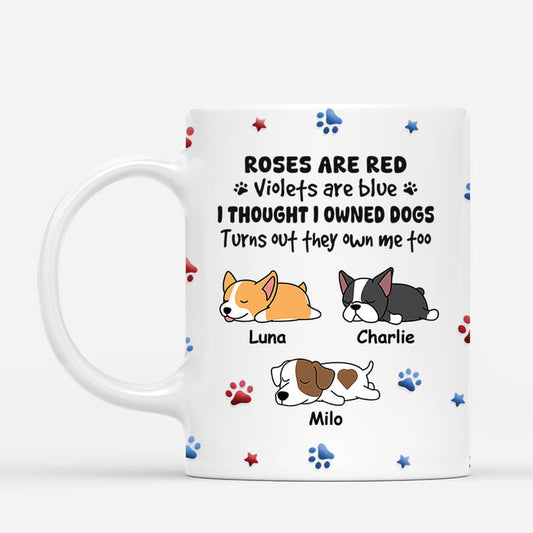 3979MUS1 personalized dog mug roses are red violets are blue dog poems 3979MKH5C