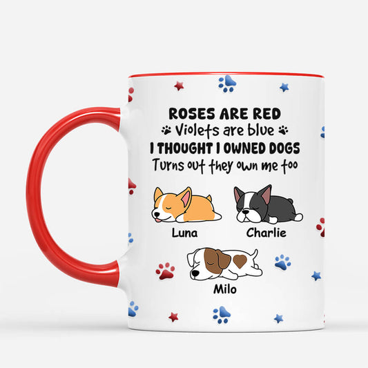 3979MUS2 personalized dog mug roses are red violets are blue dog poems 3979MKH5C