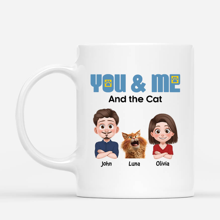 3996MUS1 personalized cat owner gifts_ you me and the cat mug_ 3996MTK0D