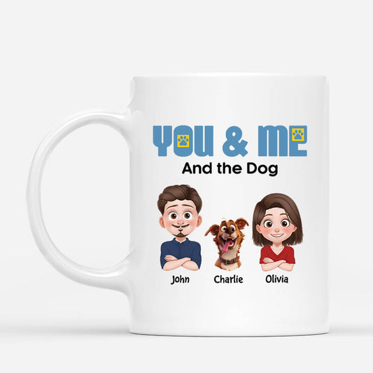 3996MUS1 personalized dog parent gifts_ you me and the dog mug_ 3996M