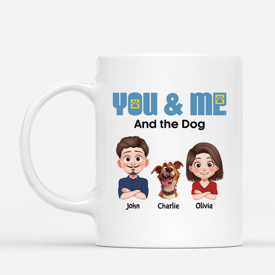 3996MUS1 personalized dog parent gifts_ you me and the dog mug_ 3996M