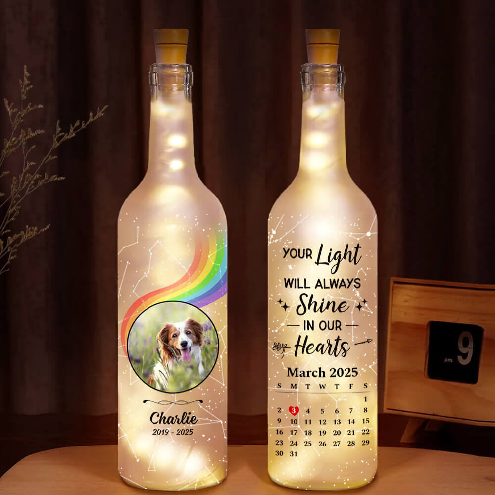 3997LUS1 personalized bottle light dog remembrance gifts_ 3997LKK5C