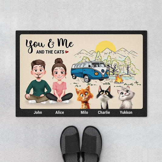 4004DUS1 personalized cat gifts for humans you and me and the cat doormat 4004D9M0D_9e808991 42b4 4af0 87bf 09851f295dee