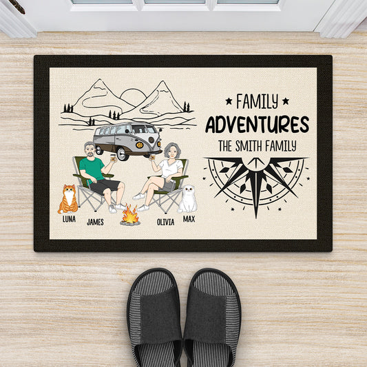 4016DUS2 personalized cat doormat unique camping gifts for cat lovers 4016D8L8D