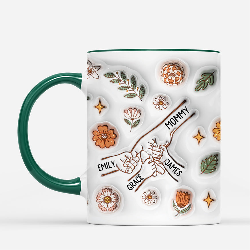 4026MUS2 3d printing effect custom grandma gifts vintage floral mugs_ 4026M6M5A