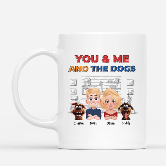4038MUS1 personalized dog mugs for couples you me and the dogs 4038MKH0C