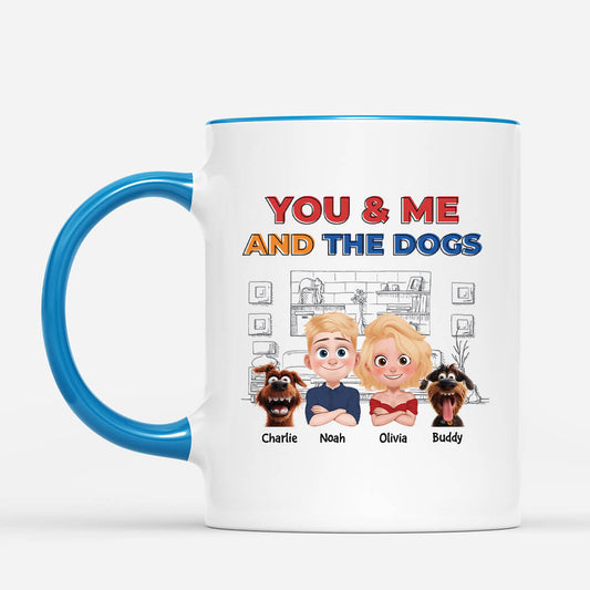 4038MUS2 personalized dog mugs for couples you me and the dogs 4038MKH0C