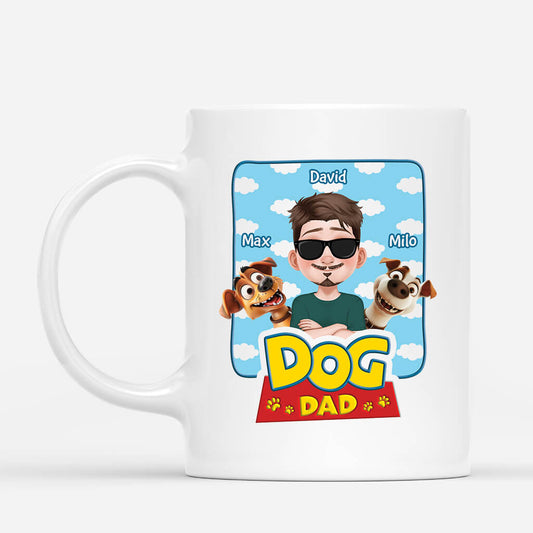 4047MUS1 personalized dog dad presents cartoon dog coffee mugs 4047M5H0C