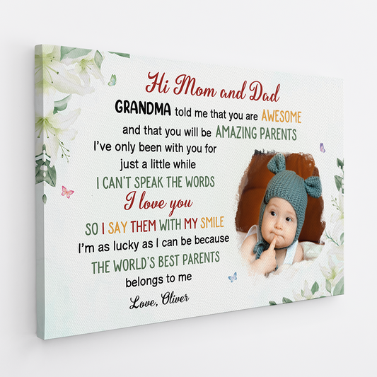 4055CUS2 custom canvas photo prints_ fathers day gift from baby_ 4055C8N5B