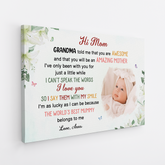 4055CUS2 custom mothers day canvas print mothers day gift from baby_ 4055C8N5A