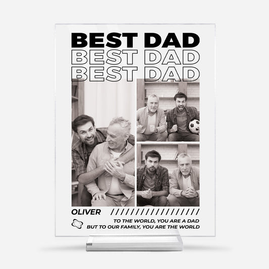 4065RUS1 personalized acrylic plaque with stand photo gifts for dad 4065RTM5B