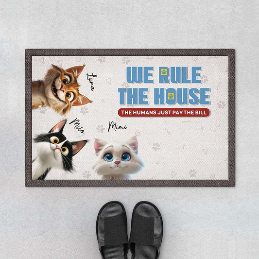 4066DUS1 personalized cat gifts for humans funny custom cat doormat 4066D9T5D