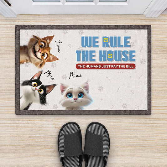 4066DUS2 personalized cat gifts for humans funny custom cat doormat 4066D9T5D
