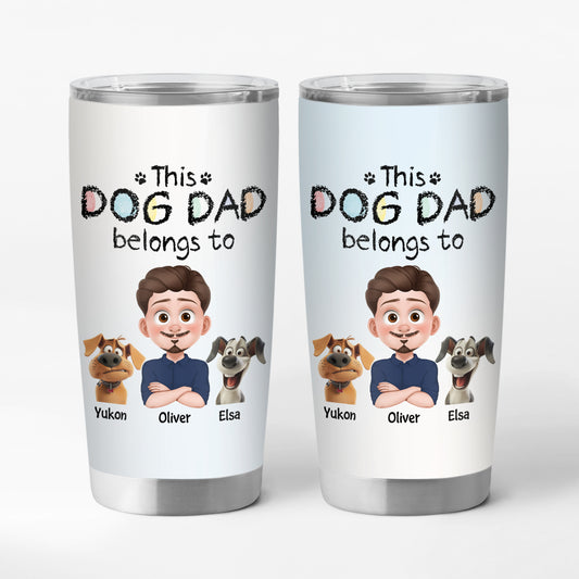 4071TUS1 personalized dog dad gifts cute dog tumbler 20oz 4071T8I0C