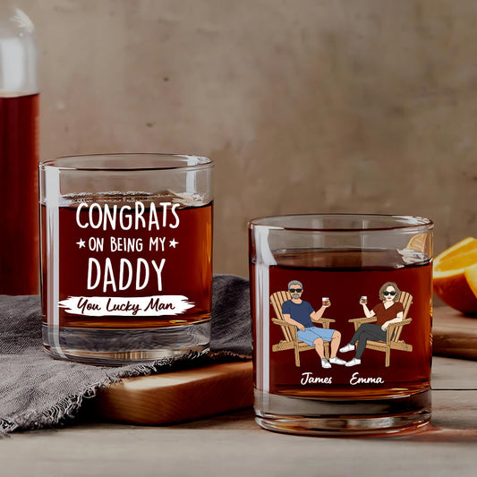4074IUS2 funny personalized whiskey glass congrats on being my brother 4074I