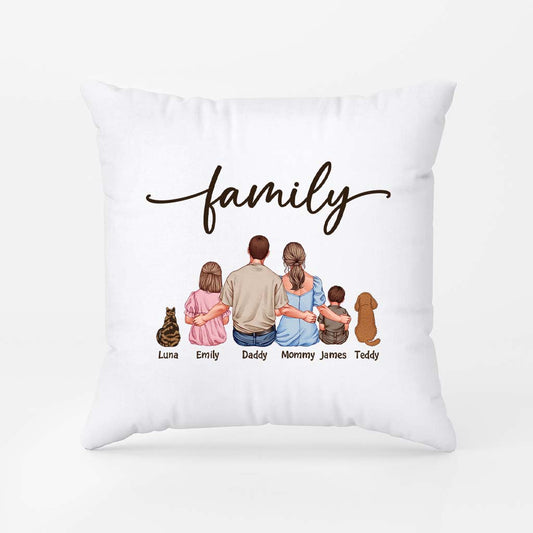 4130PUS1 custom family gifts for parents family pillows with pets_ 4130P6T5A