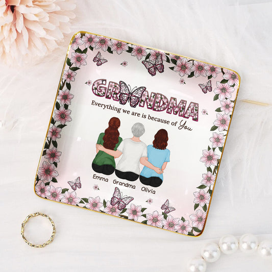41392US2 personalized jewelry dish_ for mom everything we are is because of you 41392KI7A