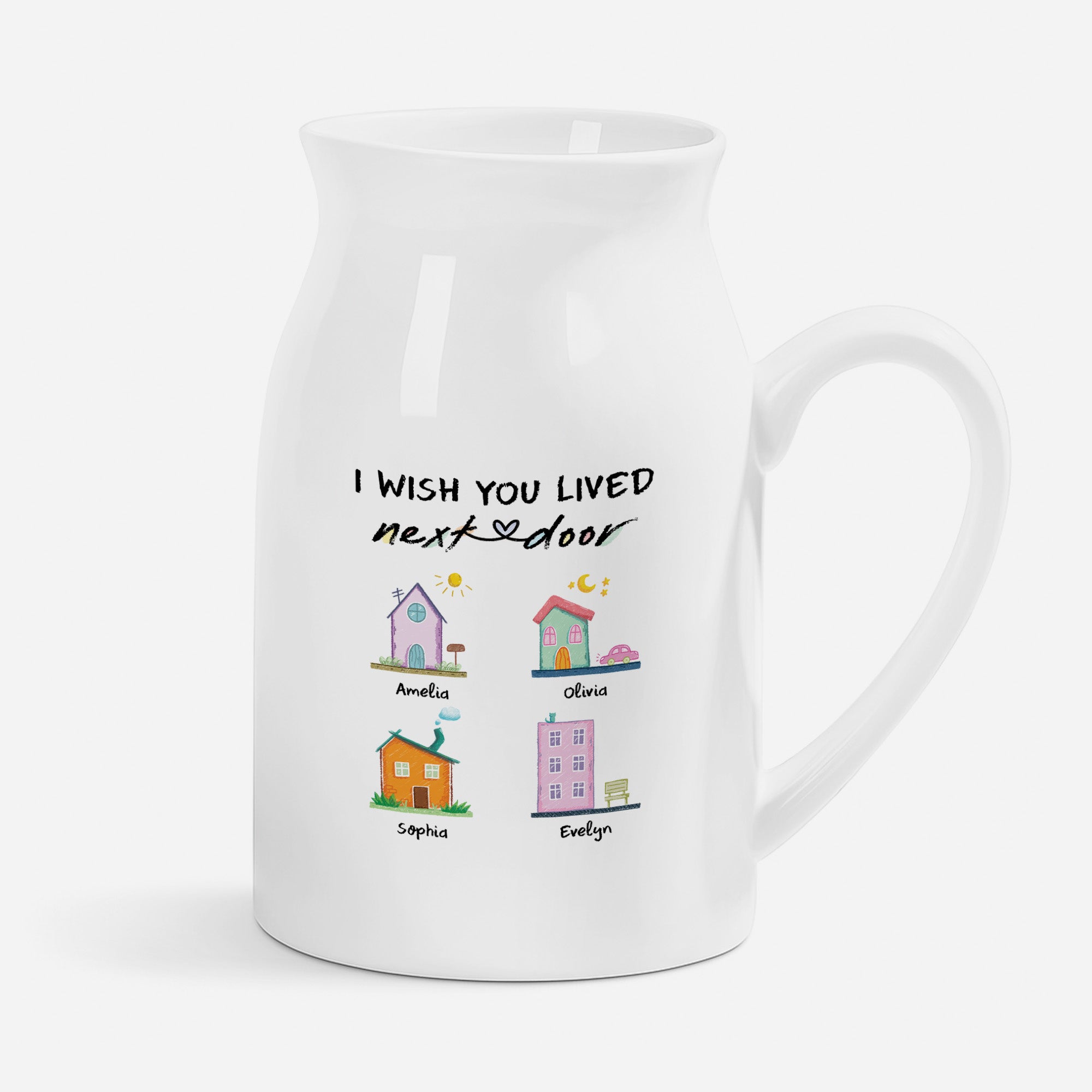 4142OUS1 custom flower vases i wish you lived next door gifts for friends 4142OKM3F
