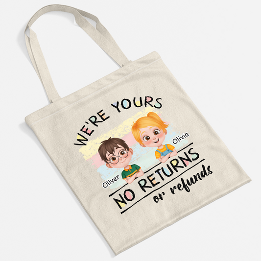 4143BUS2 personalized gifts for dad im yours no returns_ tote bag 4143B8H0B