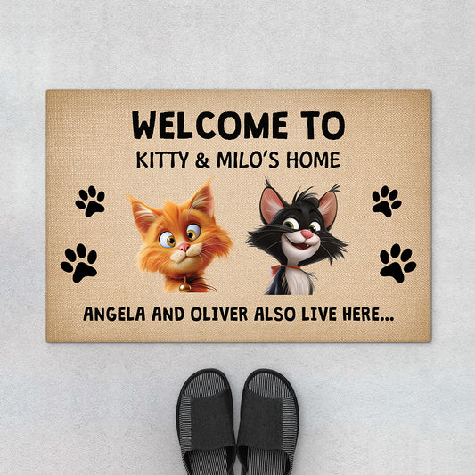 4145DUS1 personalized cat welcome mat_s funny cat lover gifts 4145D8I5D