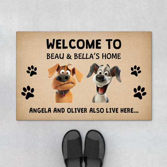 4145DUS1 personalized dog welcome mat_ funny dog owner gifts 4145D8I5C