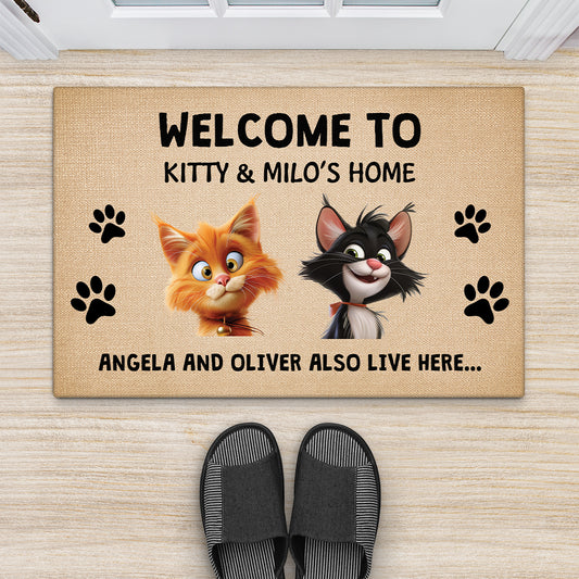 4145DUS2 personalized cat welcome mat_s funny cat lover gifts 4145D8I5D