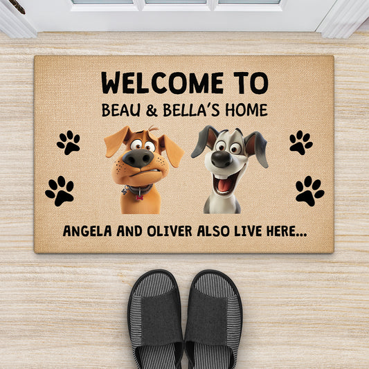 4145DUS2 personalized dog welcome mat_ funny dog owner gifts 4145D8I5C
