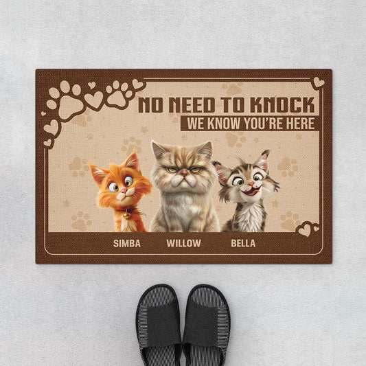 4153DUS1 personalized gifts for dog owners no need to knock doormat_ 4153D5T5C_a31a1077 ba91 44a5 9d70 aa9047c5299e