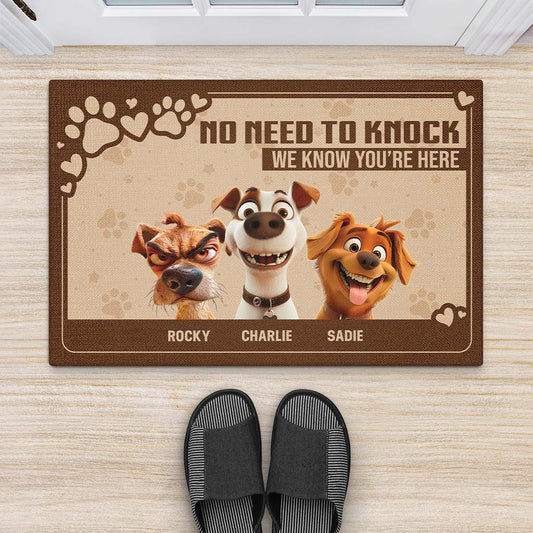 4153DUS2 personalized gifts for dog owners no need to knock doormat_ 4153D5T5C_4302dcf5 40bf 47d2 a1d7 27396257ec9e