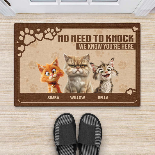 4153DUS2 personalized gifts for dog owners no need to knock doormat_ 4153D5T5C_90f04c47 c0c9 429d 921b 69c12696c05a