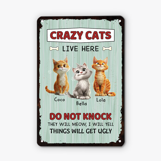4164EUS1 custom metal signs funny cat gifts for cat lovers 4164E8T5D