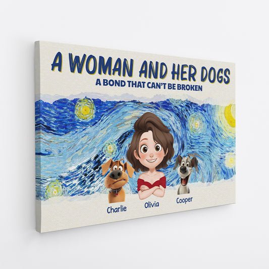 4180CUS2 personalized dog dad presents custom dog canvas prints_ 4180CTK5C