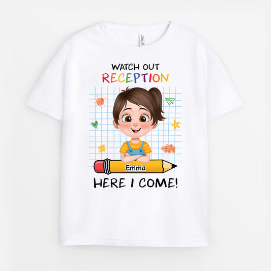 4194AUS1 personalized gifts for kids watch out reception here i come youth tee 4194A5Q0K