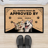 4199DUS2 personalized pet gifts guest approved doormat 4199D