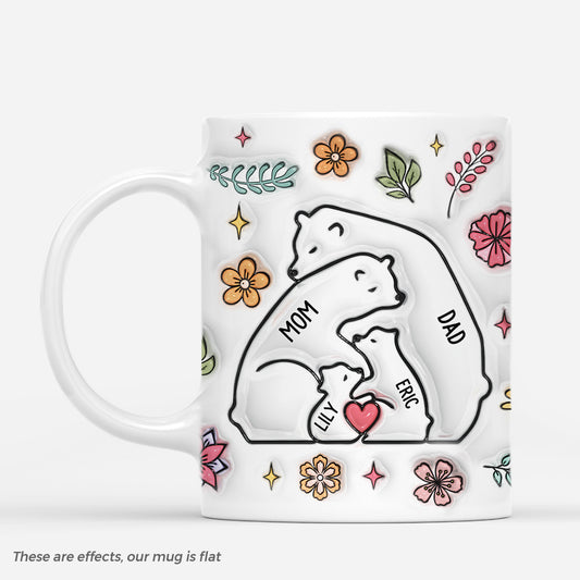 4205MUS1 3d printing effect personalized gifts for family bear family mug 4205M8T5I